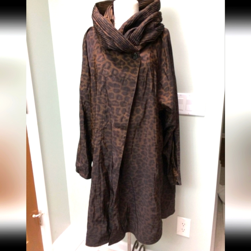 Animal Print Rain Slicker PLUS size
